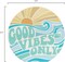 Open Road Brands Good Vibes Only Chunky Wood Block Sign - Retro Beach Themed Decor - Hang or Display on Desk, Dresser or Counter
